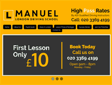 Tablet Screenshot of manueldrivingschool.co.uk